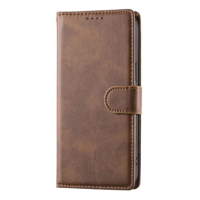 Housse Realme 16 Pro Aspect Cuir Lisse avec Dragonne