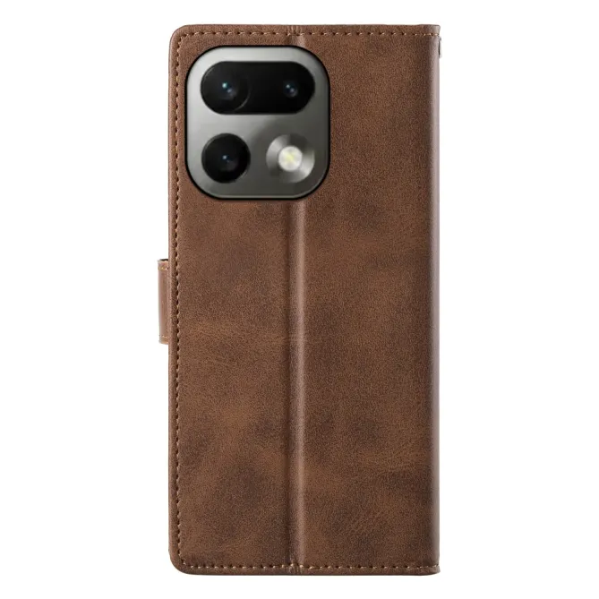 Housse Realme 16 Pro Aspect Cuir Lisse avec Dragonne