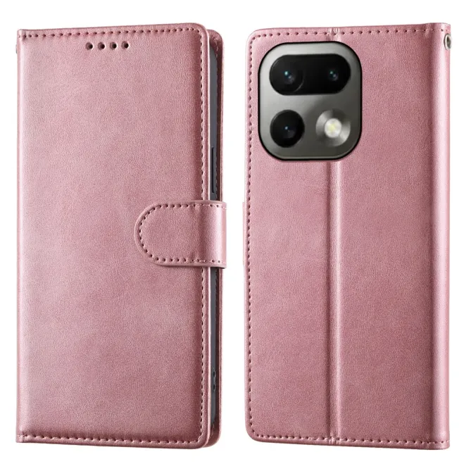 Housse Realme 16 Pro Aspect Cuir Lisse avec Dragonne