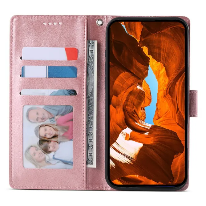 Housse Realme 16 Pro Aspect Cuir Lisse avec Dragonne