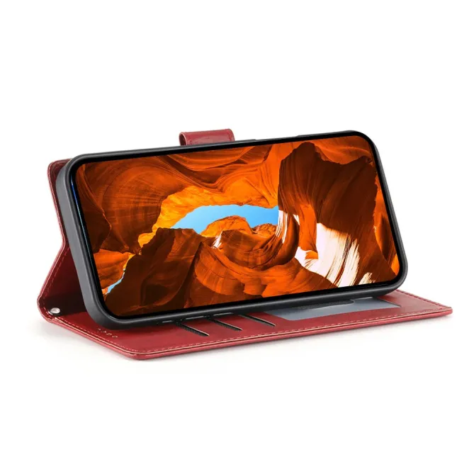 Housse Realme 16 Pro Aspect Cuir Lisse avec Dragonne