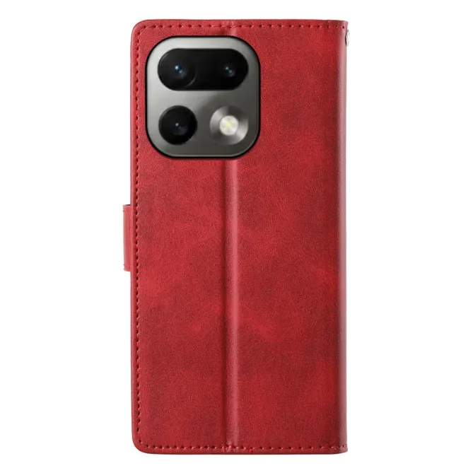 Housse Realme 16 Pro Aspect Cuir Lisse avec Dragonne