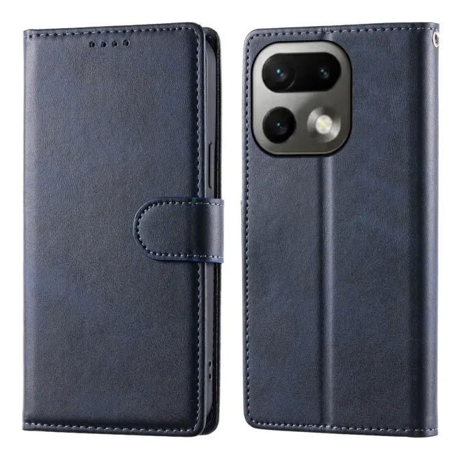 Housse Realme 16 Pro Aspect Cuir Lisse avec Dragonne