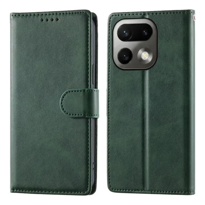 Housse Realme 16 Pro Aspect Cuir Lisse avec Dragonne