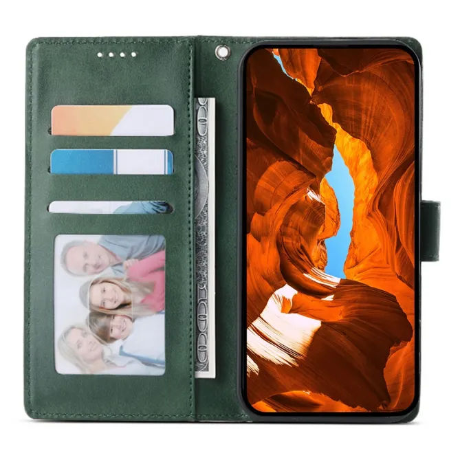 Housse Realme 16 Pro Aspect Cuir Lisse avec Dragonne