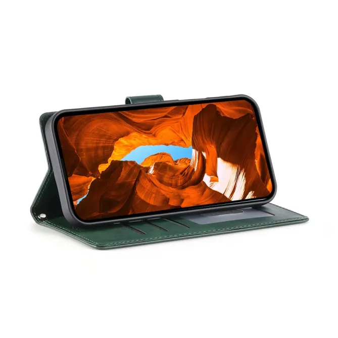 Housse Realme 16 Pro Aspect Cuir Lisse avec Dragonne