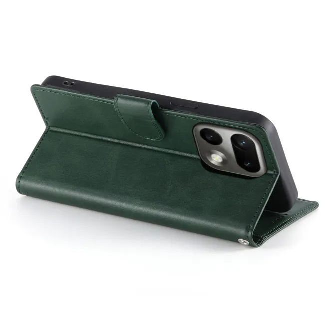 Housse Realme 16 Pro Aspect Cuir Lisse avec Dragonne