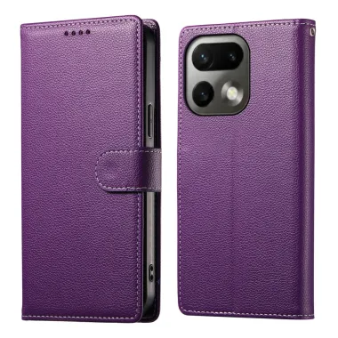 Housse Realme 16 Pro Portefeuille Litchi Bandoulière