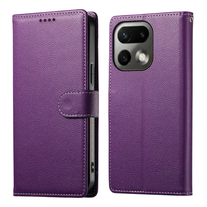 Housse Realme 16 Pro Portefeuille Litchi Bandoulière