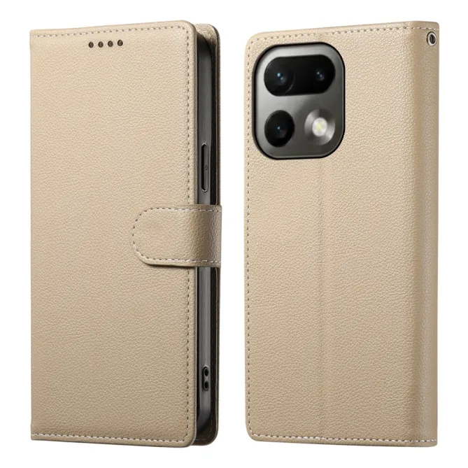 Housse Realme 16 Pro Portefeuille Litchi Bandoulière