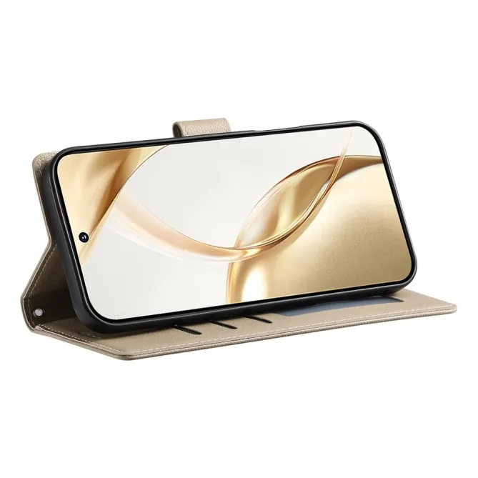 Housse Realme 16 Pro Portefeuille Litchi Bandoulière