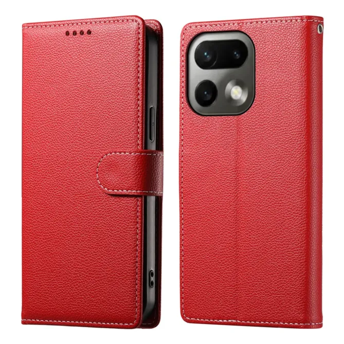 Housse Realme 16 Pro Portefeuille Litchi Bandoulière