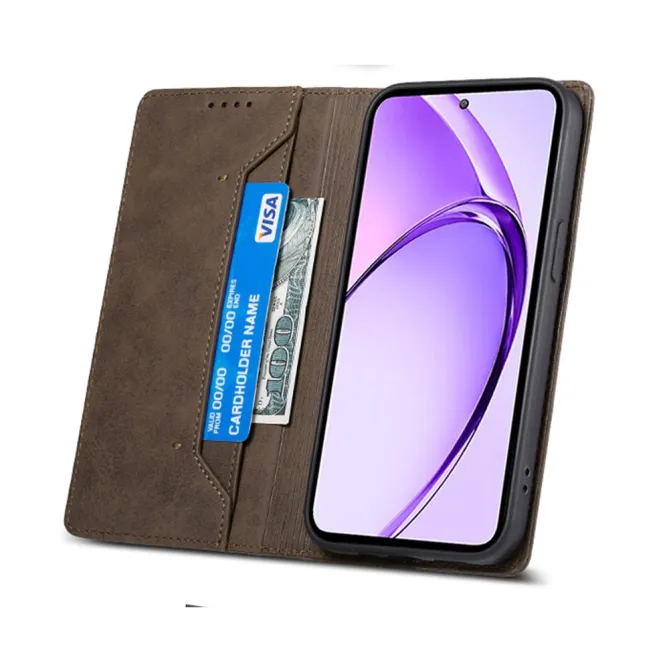 Flip Cover Realme 16 Pro Effet Cuir Rétro