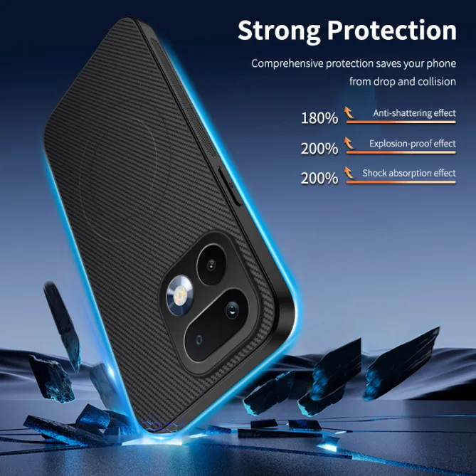 Coque Realme 16 Pro Fibre de Carbone Magnétique