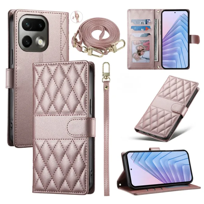 Housse Realme 16 Pro au Design Matelassé et Bandoulière