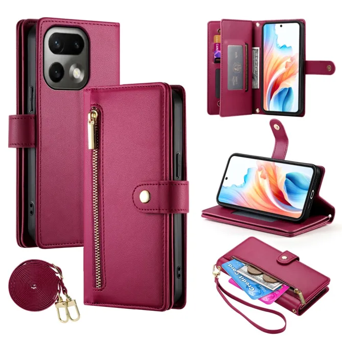 Étui Realme 16 Pro Zippé avec Bandoulière