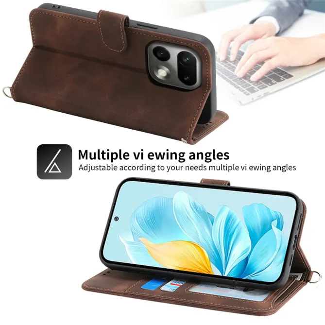 Housse Realme 16 Pro Portefeuille Fleur Bandoulière