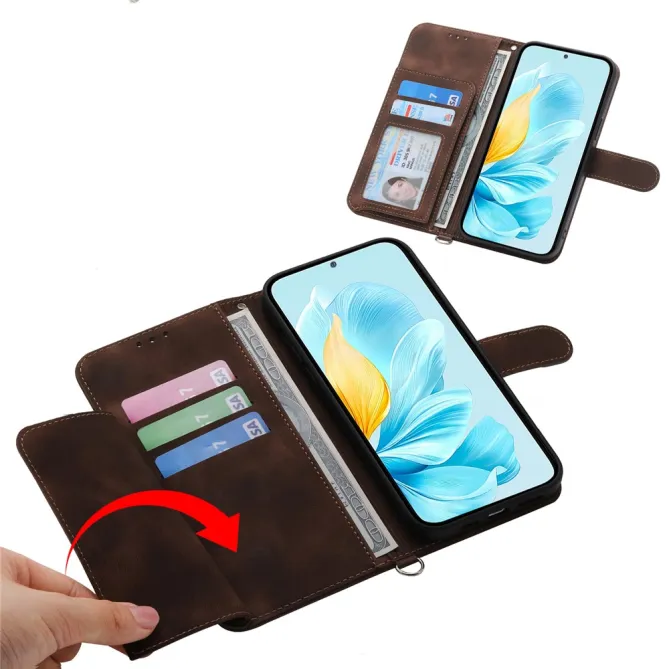 Housse Realme 16 Pro Portefeuille Fleur Bandoulière