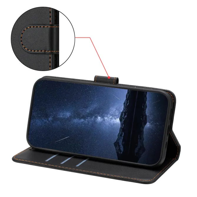 Housse Realme 16 Pro Effet Cuir avec Surpiqûres | CLASSIC