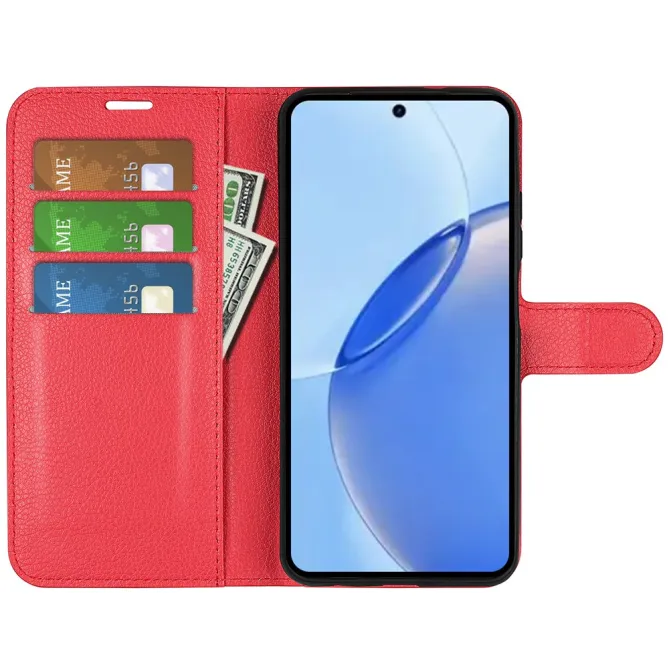 Housse Realme 16 Pro Portefeuille Litchi