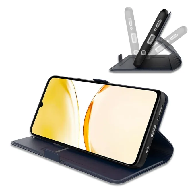 Housse Realme 16 Pro+ Texture Satinée à Clapet Magnétique