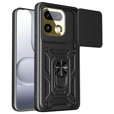 Coque Realme 16 Pro+ Armor Ring avec Cache Caméra Coulissant