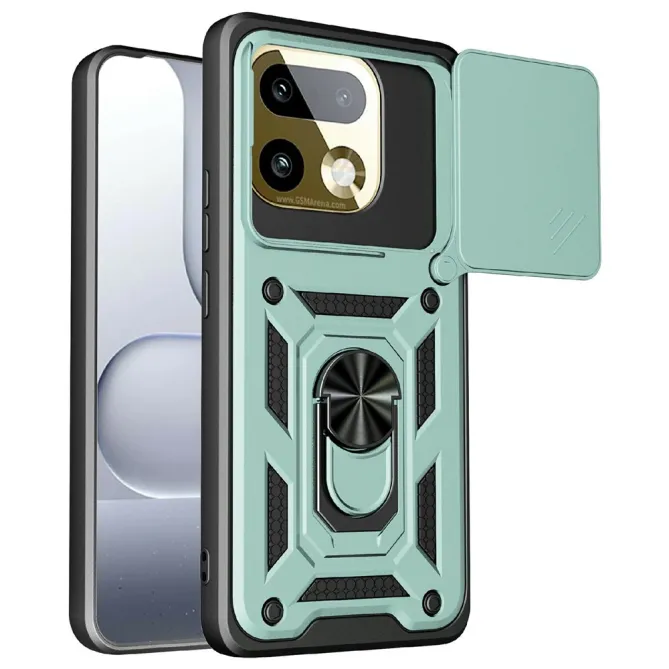 Coque Realme 16 Pro+ Armor Ring avec Cache Caméra Coulissant