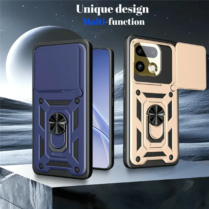 Coque Realme 16 Pro+ Armor Ring avec Cache Caméra Coulissant