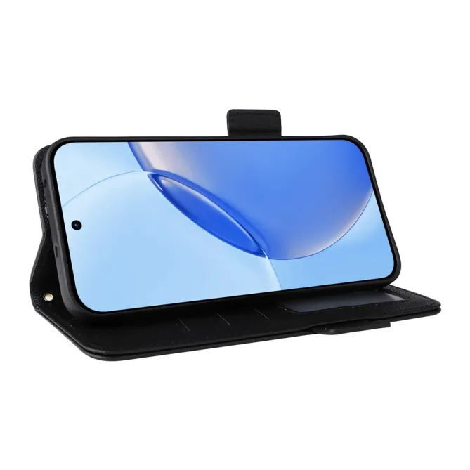 Housse Realme 16 Pro Plus Folken Effet Cuir Litchi Bandoulière