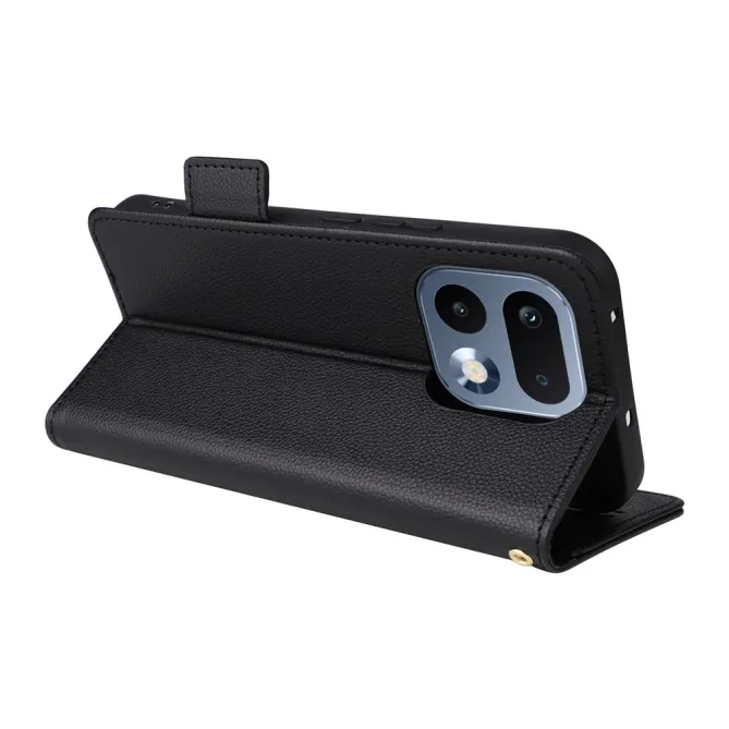 Housse Realme 16 Pro Plus Folken Effet Cuir Litchi Bandoulière