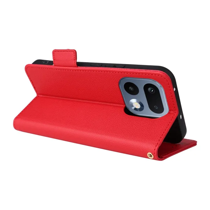 Housse Realme 16 Pro Plus Folken Effet Cuir Litchi Bandoulière