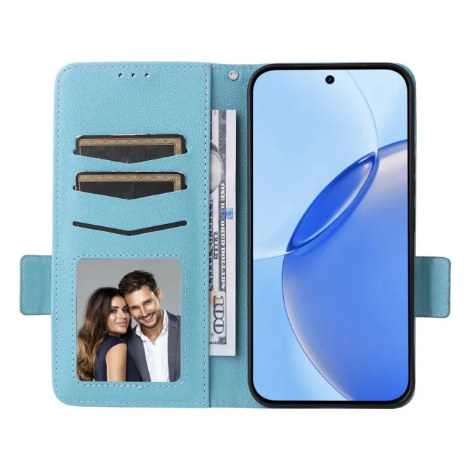 Housse Realme 16 Pro Plus Folken Effet Cuir Litchi Bandoulière
