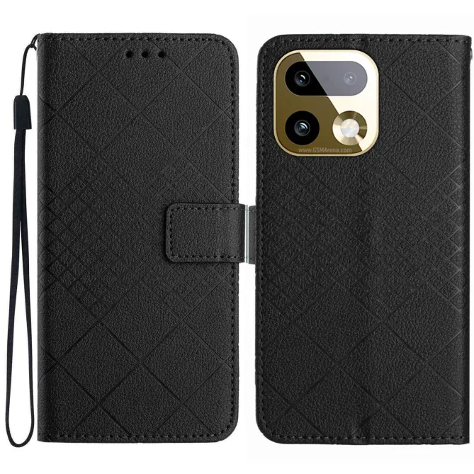 Housse Realme 16 Pro+ Aspect Grainé au Motif Losanges