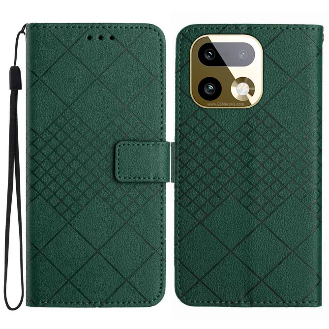 Housse Realme 16 Pro+ Aspect Grainé au Motif Losanges