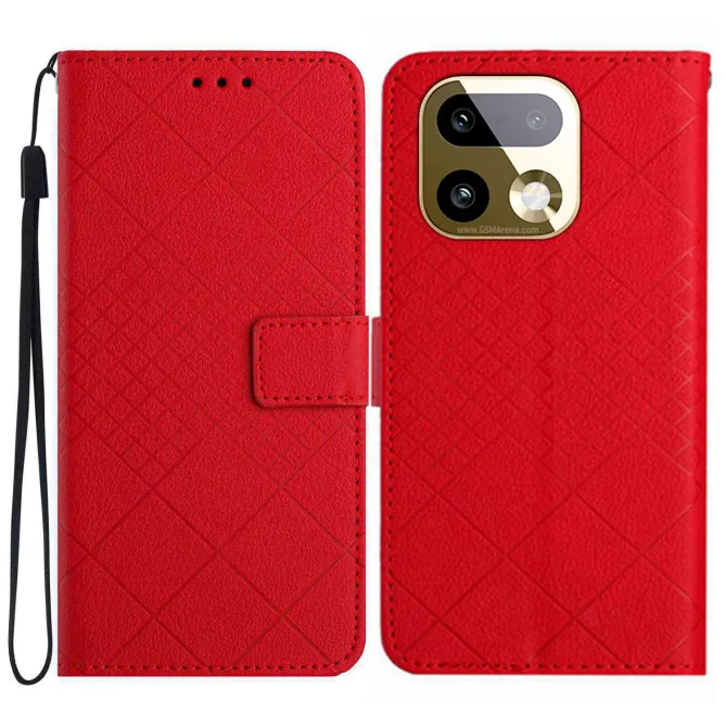 Housse Realme 16 Pro+ Aspect Grainé au Motif Losanges