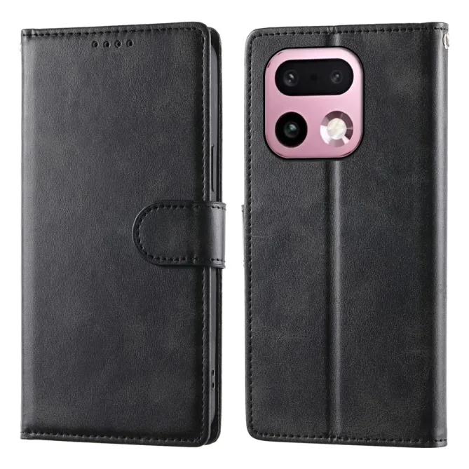 Housse Realme 16 Pro+ Aspect Cuir Lisse avec Dragonne