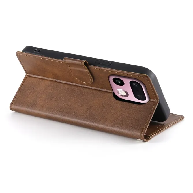 Housse Realme 16 Pro+ Aspect Cuir Lisse avec Dragonne