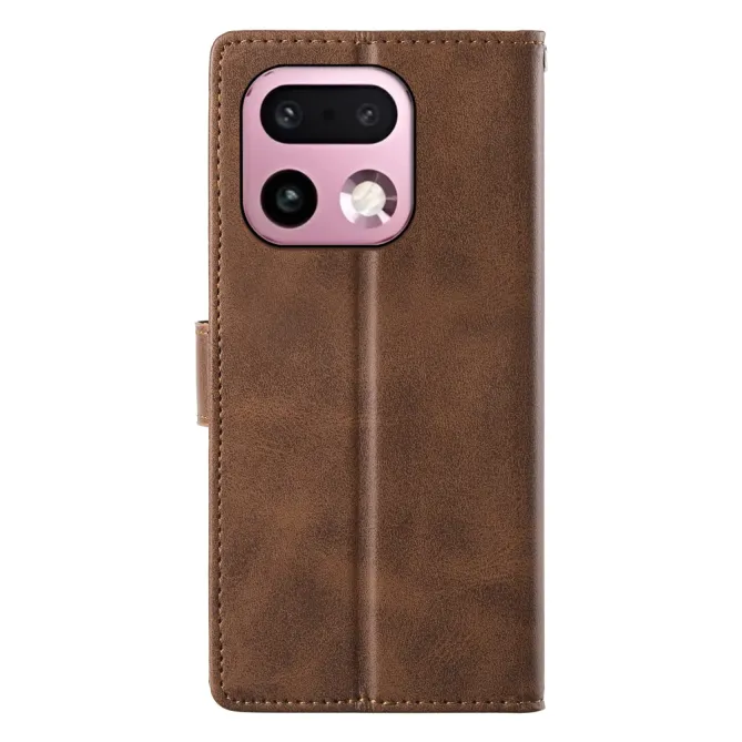 Housse Realme 16 Pro+ Aspect Cuir Lisse avec Dragonne