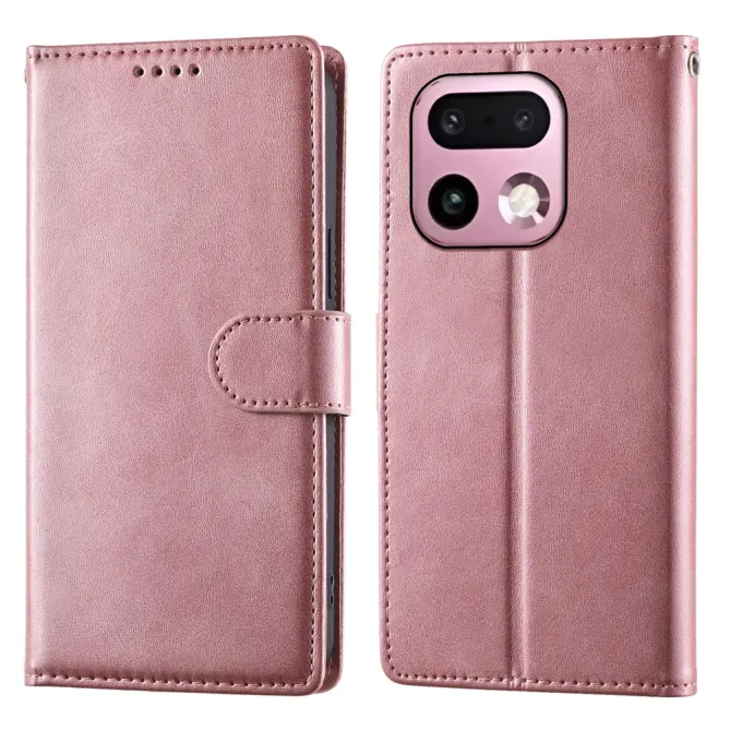 Housse Realme 16 Pro+ Aspect Cuir Lisse avec Dragonne