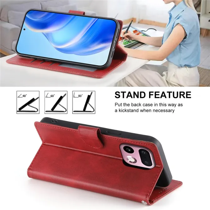 Housse Realme 16 Pro+ Aspect Cuir Lisse avec Dragonne