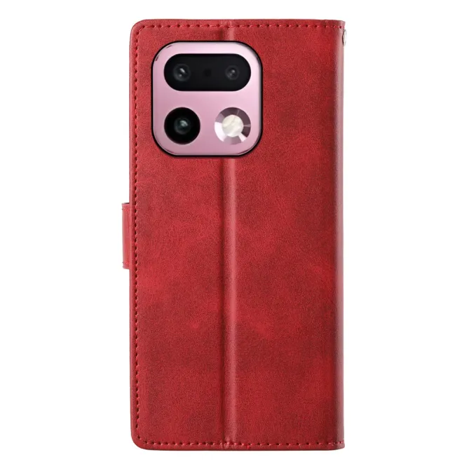 Housse Realme 16 Pro+ Aspect Cuir Lisse avec Dragonne