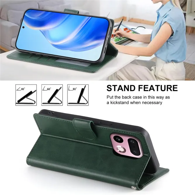 Housse Realme 16 Pro+ Aspect Cuir Lisse avec Dragonne