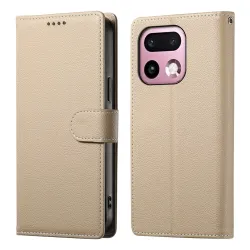 Housse Realme 16 Pro+ Portefeuille Litchi Bandoulière