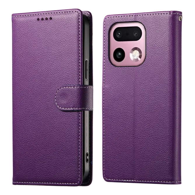 Housse Realme 16 Pro+ Portefeuille Litchi Bandoulière