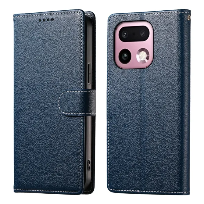 Housse Realme 16 Pro+ Portefeuille Litchi Bandoulière