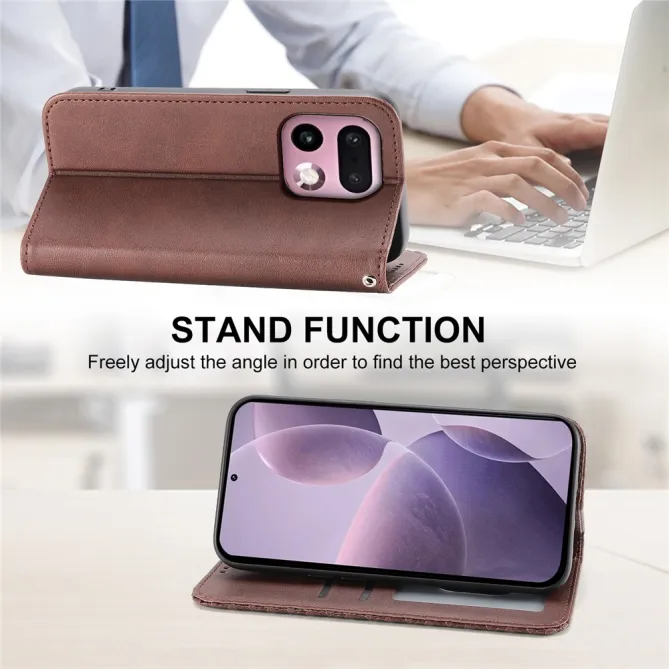 Housse Realme 16 Pro+ Aspect Cuir Lisse au Design Géométrique