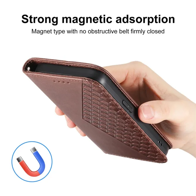 Housse Realme 16 Pro+ Aspect Cuir Lisse au Design Géométrique