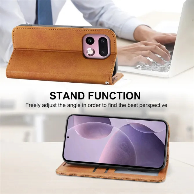 Housse Realme 16 Pro+ Aspect Cuir Lisse au Design Géométrique