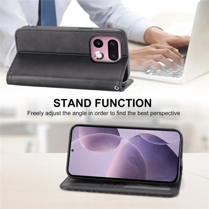 Housse Realme 16 Pro+ Aspect Cuir Lisse au Design Géométrique