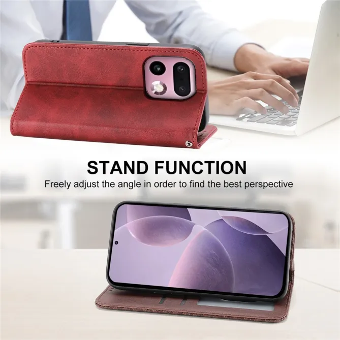 Housse Realme 16 Pro+ Aspect Cuir Lisse au Design Géométrique